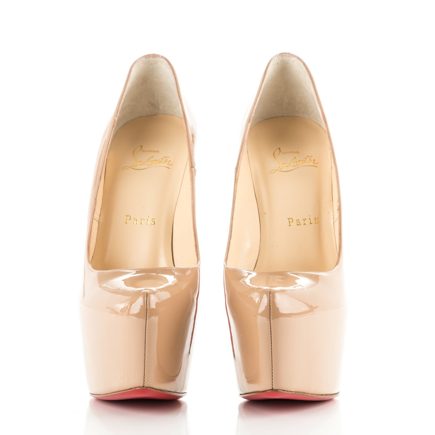 Christian Louboutin Patent Daffodile 160 Pumps 38.5 Nude 2 of 8