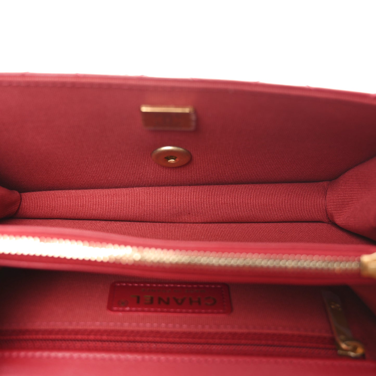 Lambskin Quilted Chunky Chain Handle Mini Flap Red