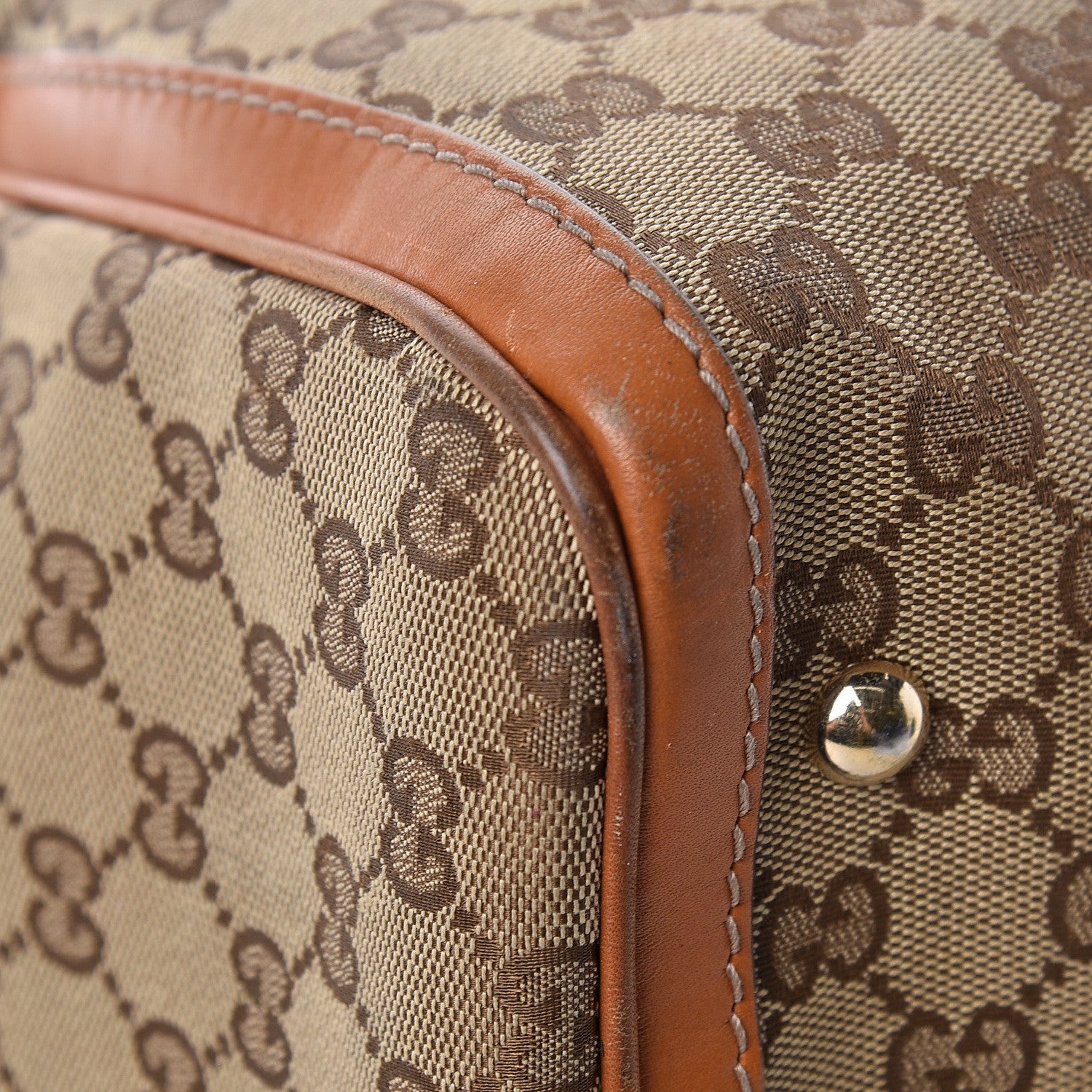 Gucci Monogram Vintage Web Medium Boston Tobacco 19 of 19