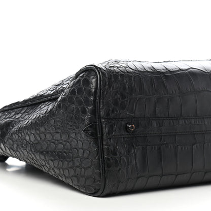 3.1 Phillip Lim Crocodile Embossed Large Ryder Satchel Black 5 of 8