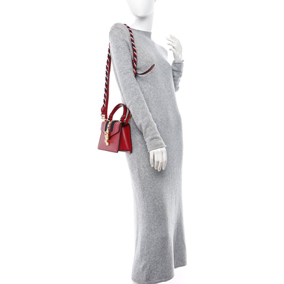 Gucci Calfskin Mini Sylvie Top Handle Bag Hibiscus Red 2 of 18
