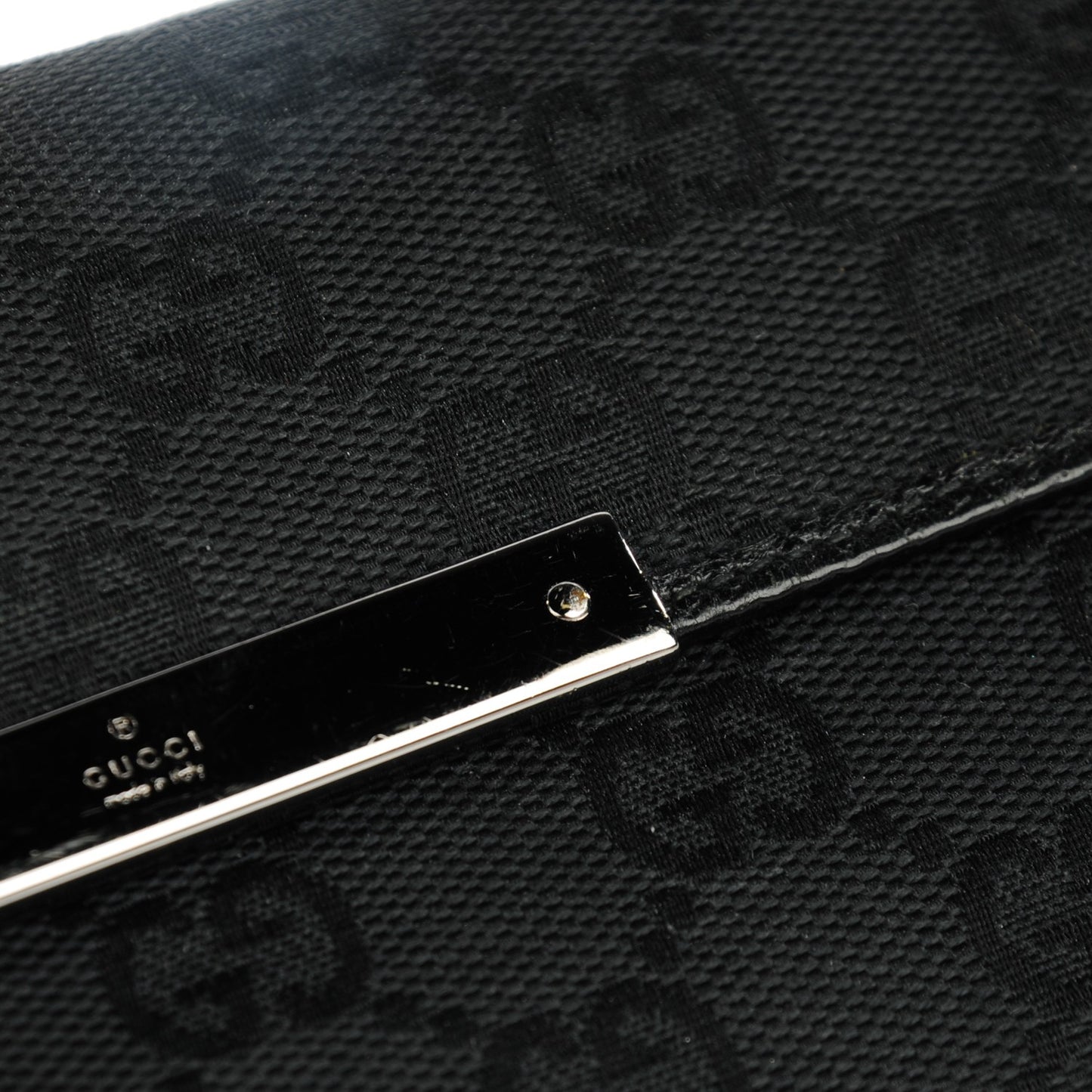 Monogram Metal Bar Continental Wallet Black
