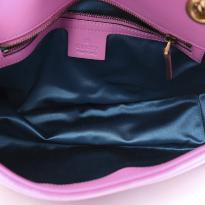 Gucci Velvet Matelasse Marquise Crystals Embroidered Small GG Marmont Shoulder Bag Malva 5 of 11