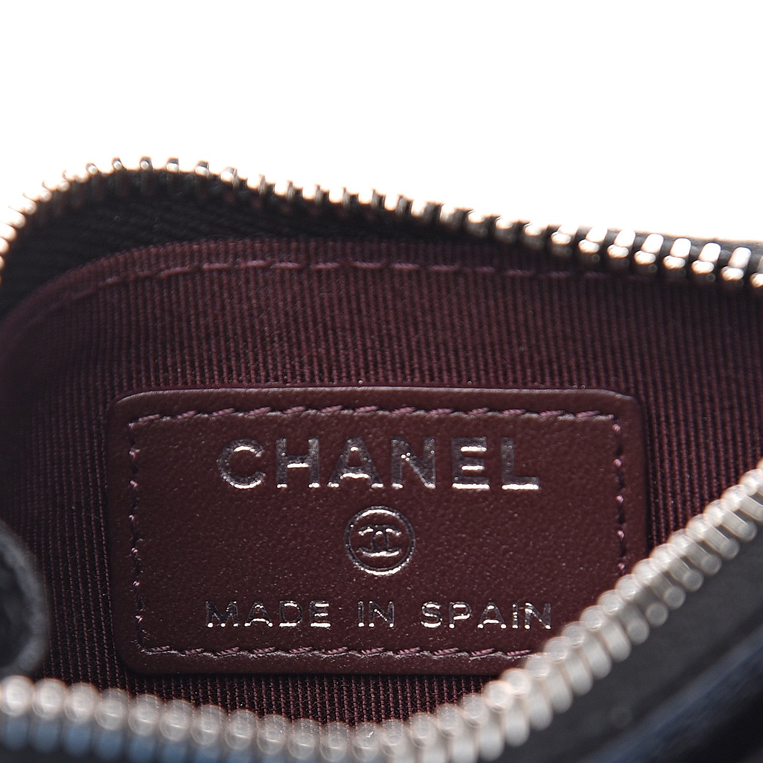 Chanel Caviar Quilted CC Zip Card Holder Black 5 of 6