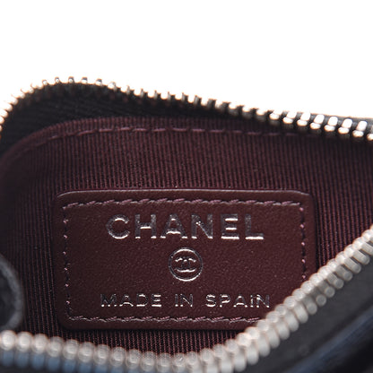 Chanel Caviar Quilted CC Zip Card Holder Black 5 of 6