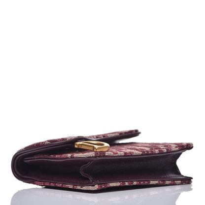 Christian Dior Oblique Saddle Card Holder Bordeaux 4 of 7