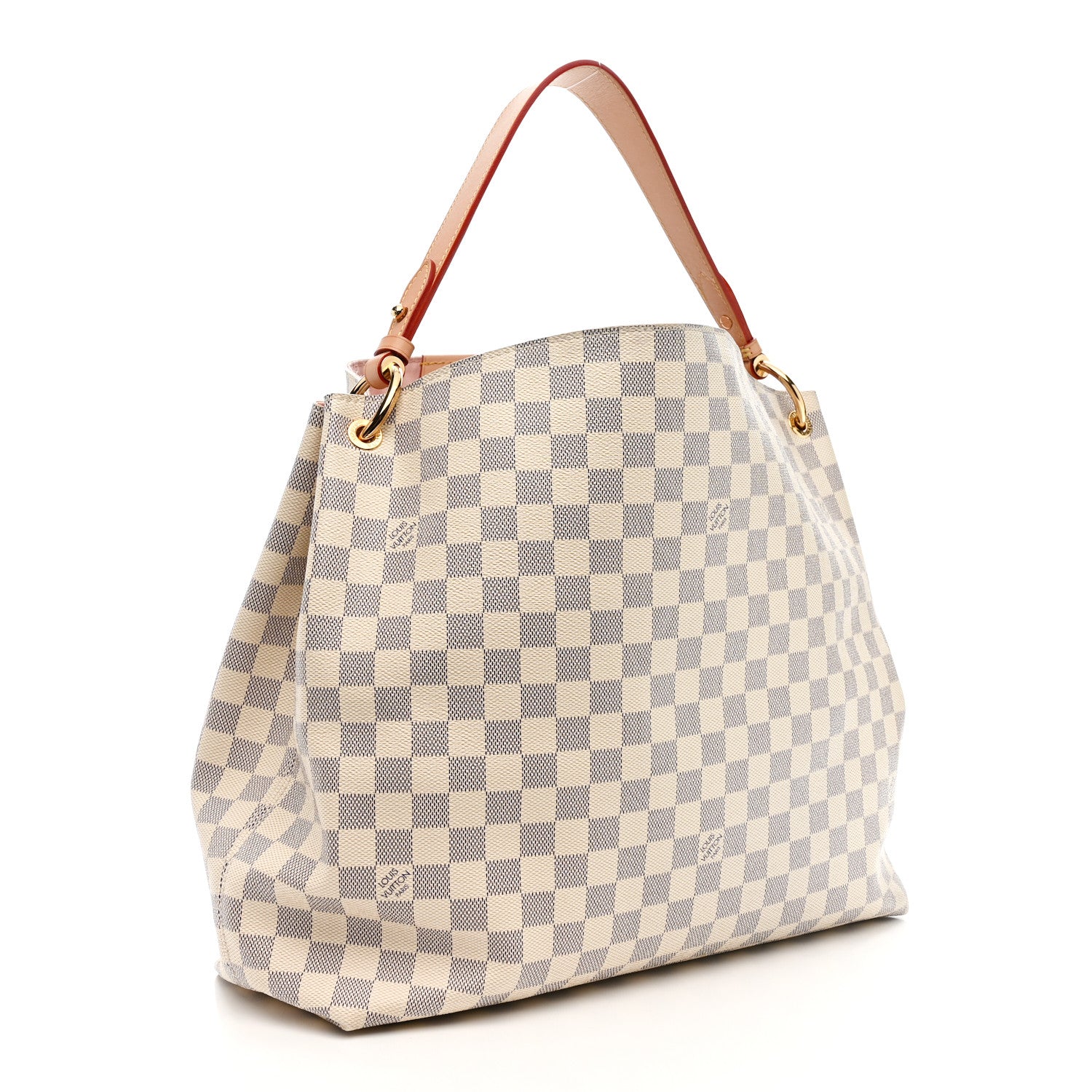 Louis Vuitton Damier Azur Graceful MM Rose Ballerine 3 of 9