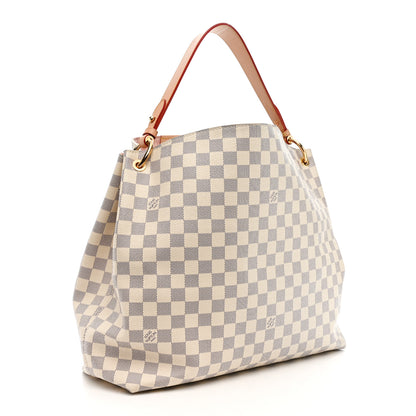 Louis Vuitton Damier Azur Graceful MM Rose Ballerine 3 of 9