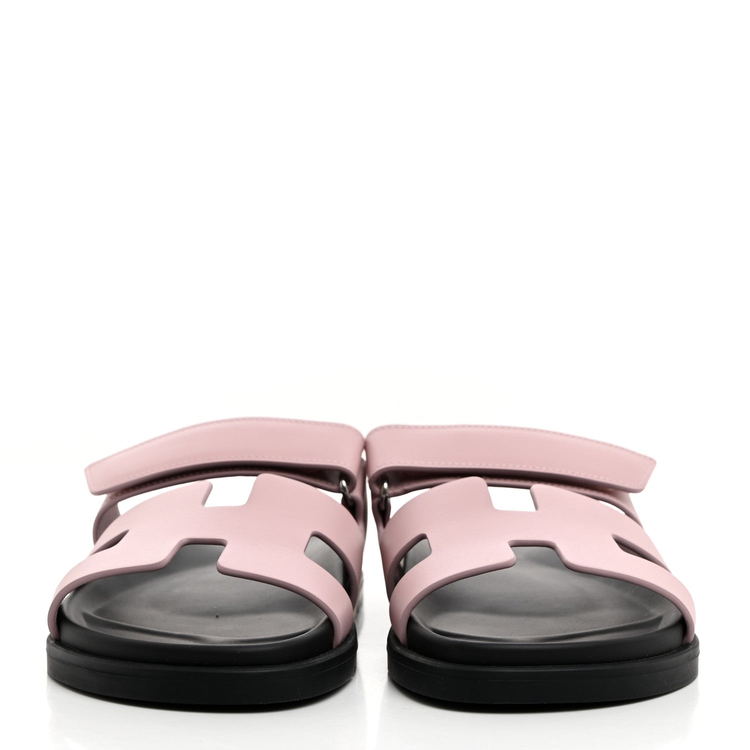 Hermes Calfskin Womens Chypre Sandals 39 Rose Porcelaine 2 of 8