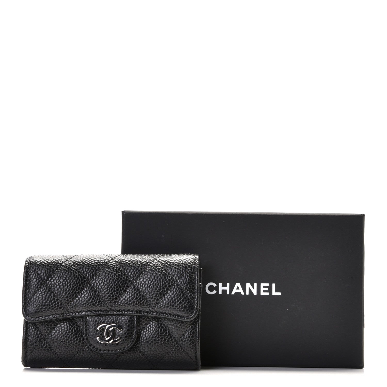 Chanel Caviar Quilted Flap Card Holder Black 10 of 10