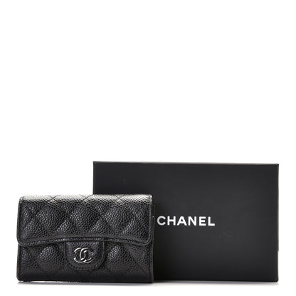 Chanel Caviar Quilted Flap Card Holder Black 10 of 10