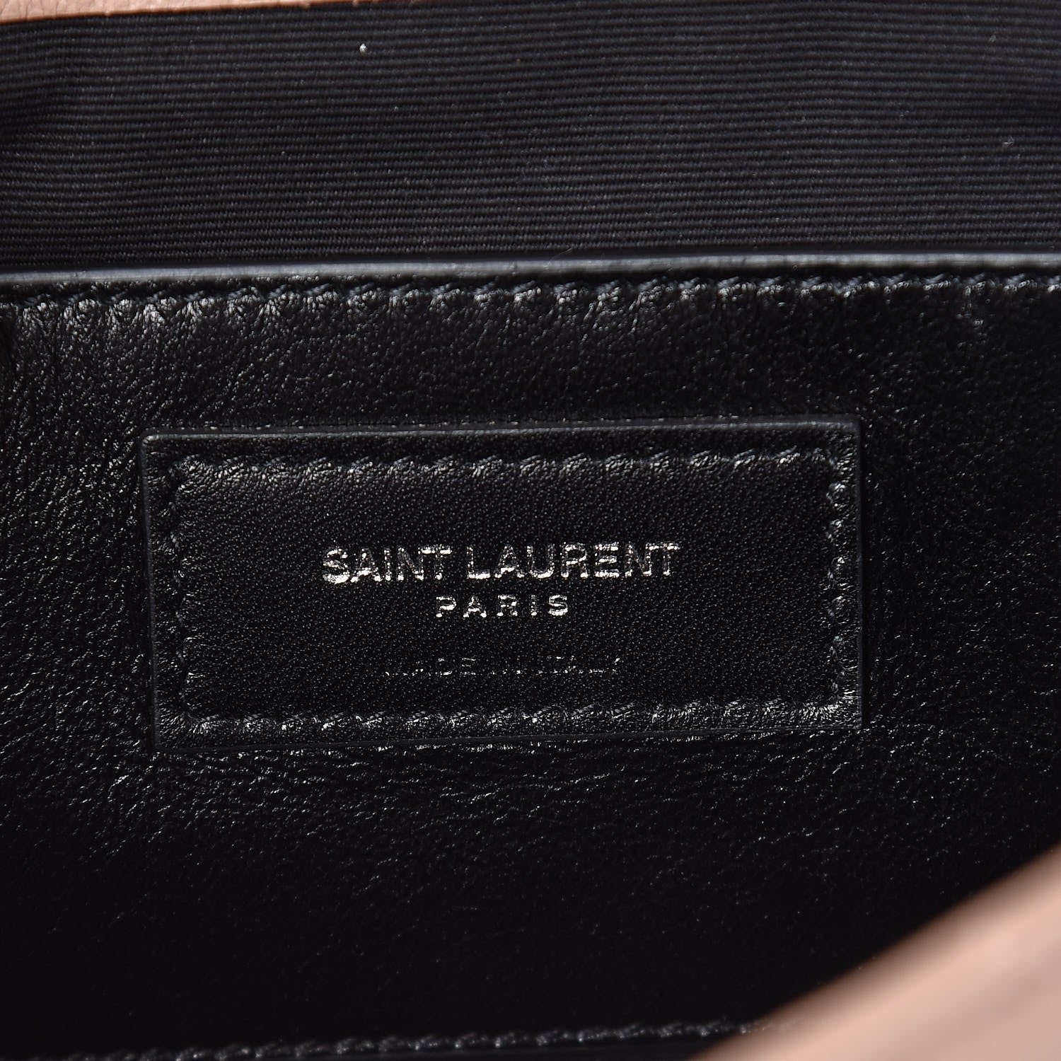 Saint Laurent Grained Calfskin Medium Triquilt College Monogram Satchel Rose 7 of 11