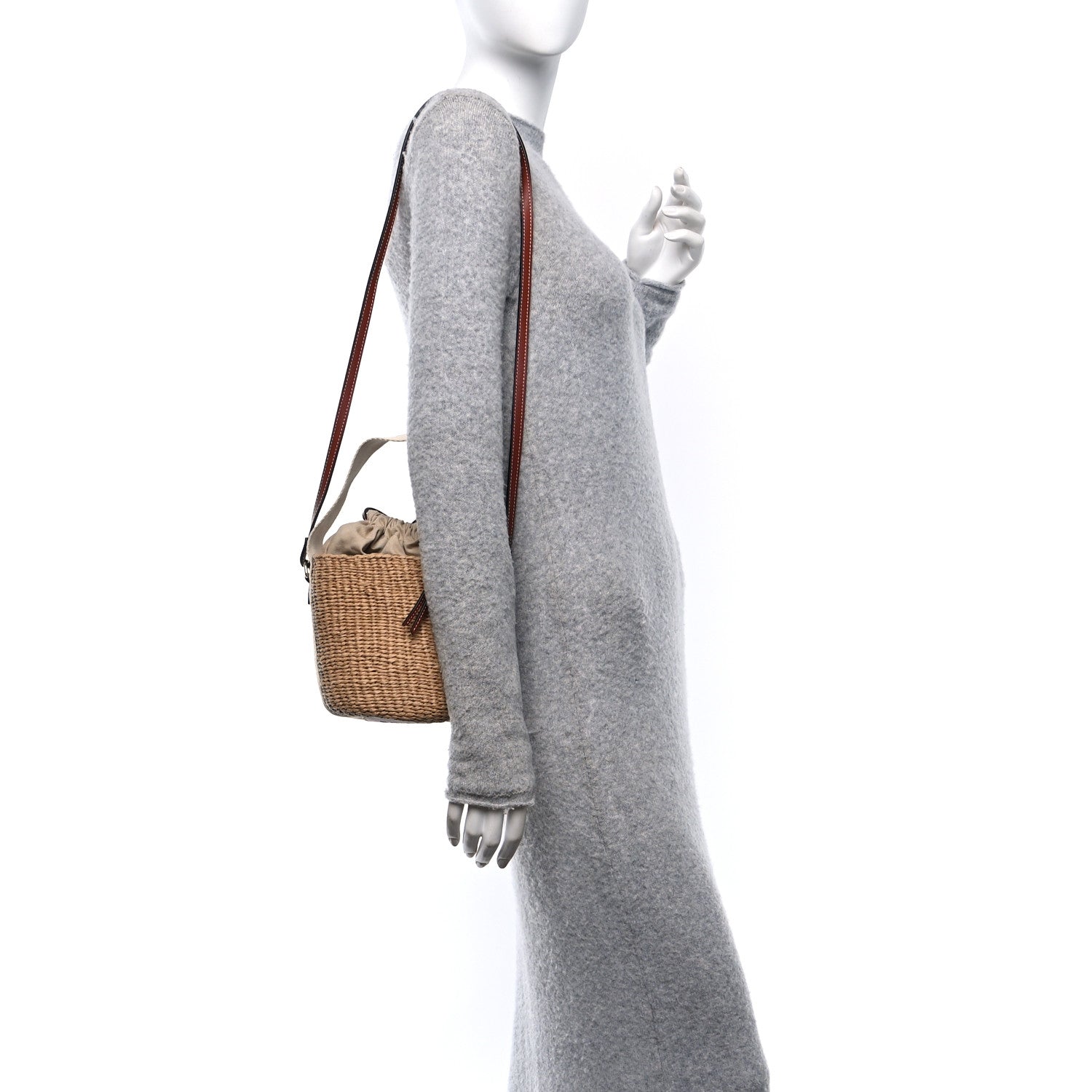 Chloe Natural Woven Fiber Small Woody Basket 2 of 12