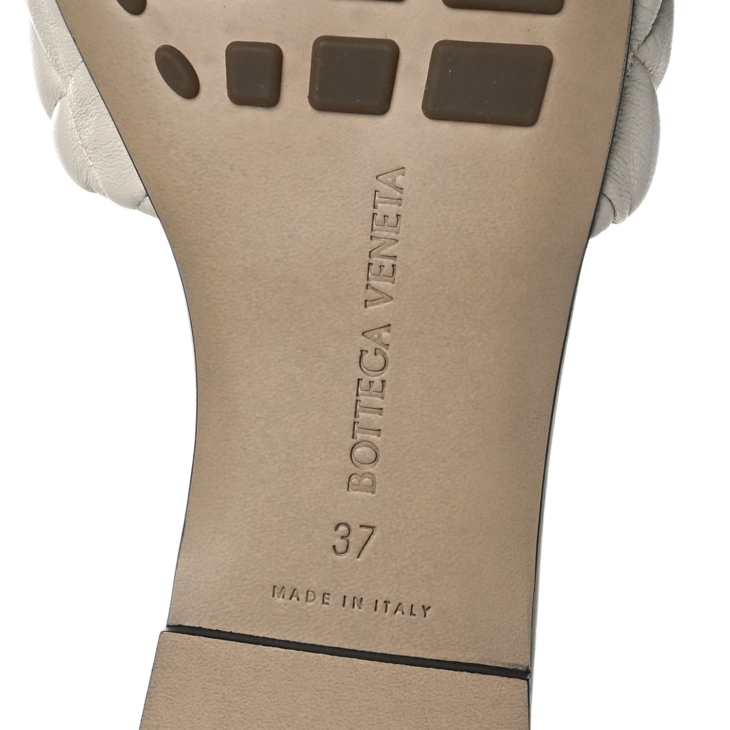 Bottega Veneta Nappa Matelasse Padded Flat Sandals 37 Sea Salt 7 of 8