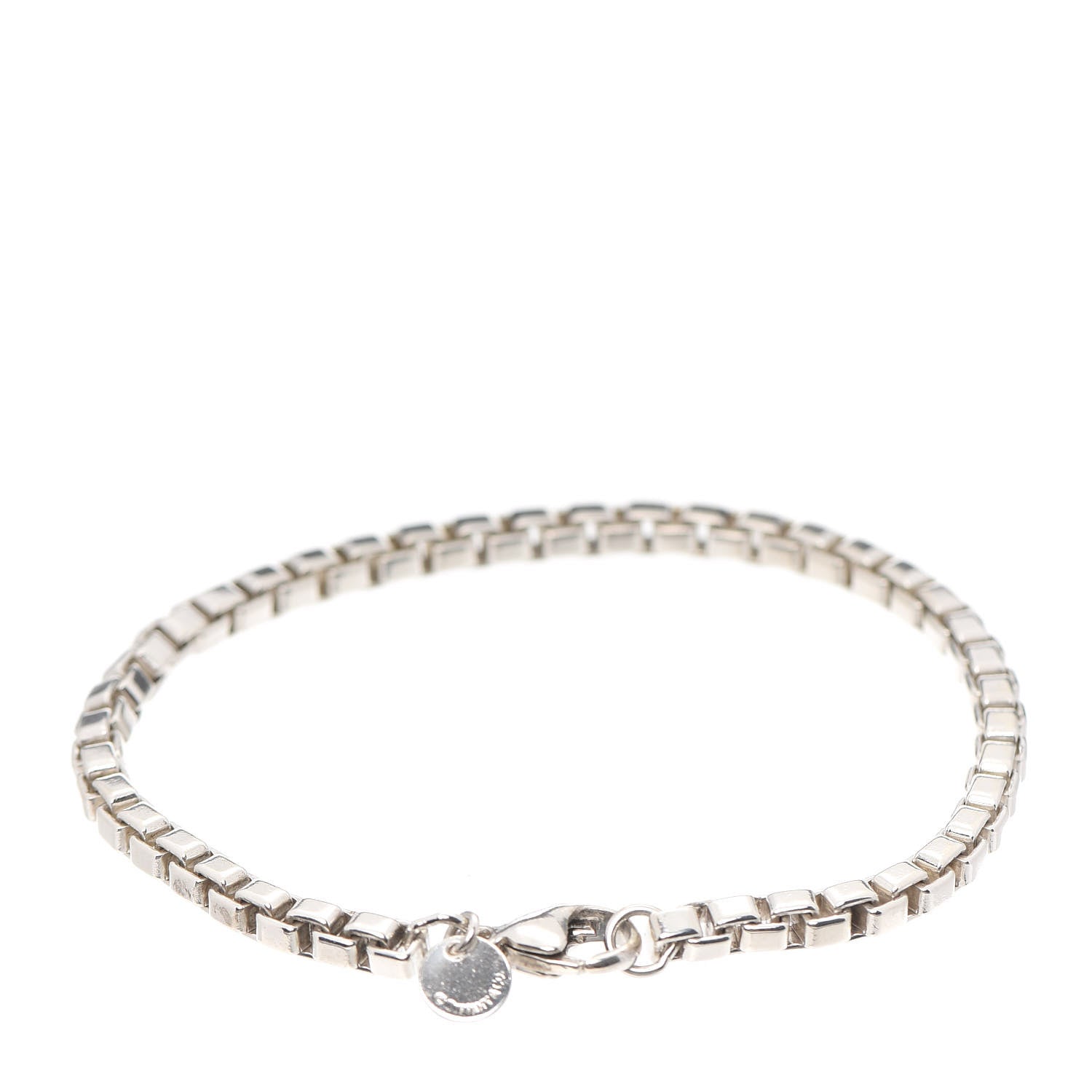 Tiffany Sterling Silver 4mm Venetian Link Bracelet 3 of 5