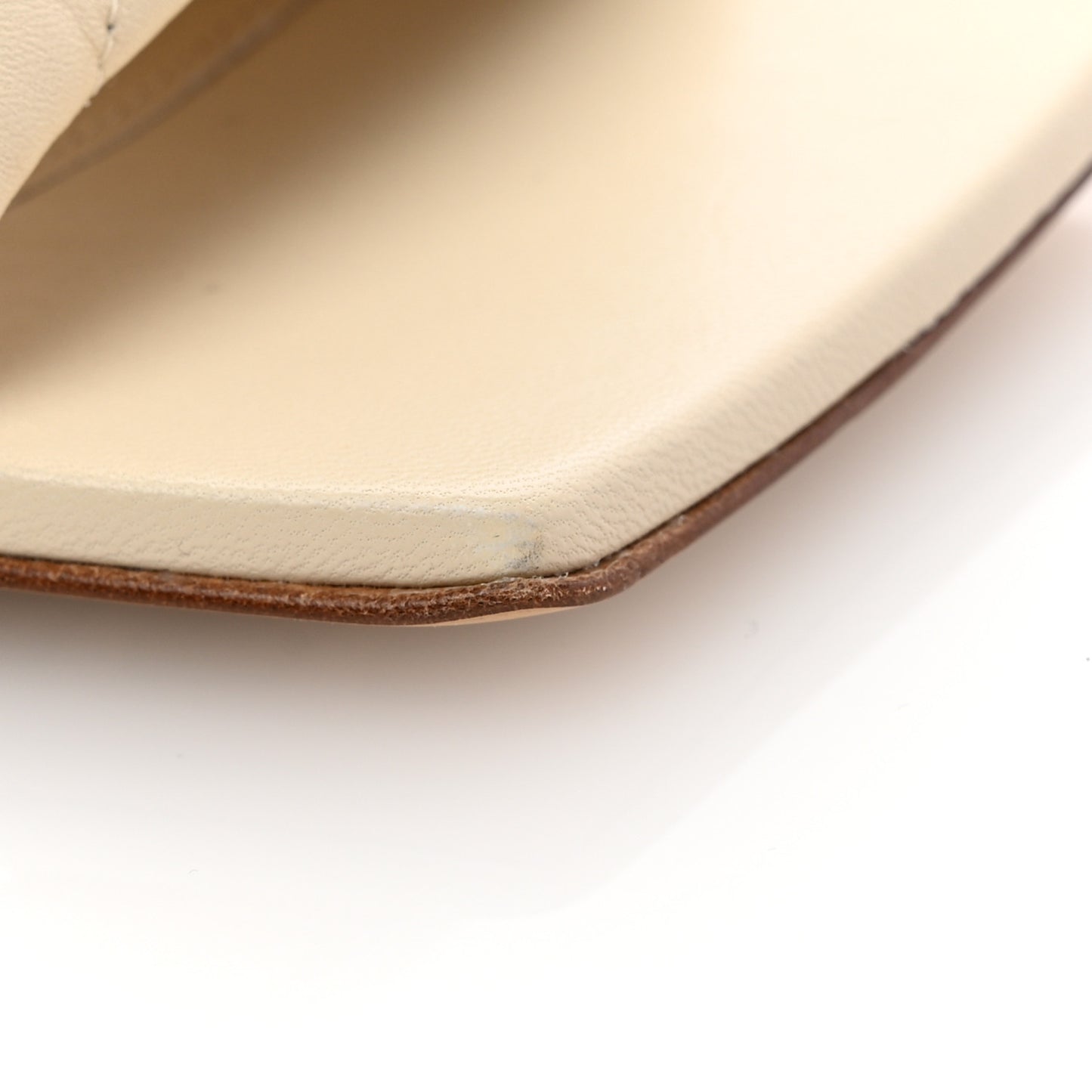 Nappa Quilted Rubber Lido Mule Sandals 37.5 Sea Salt