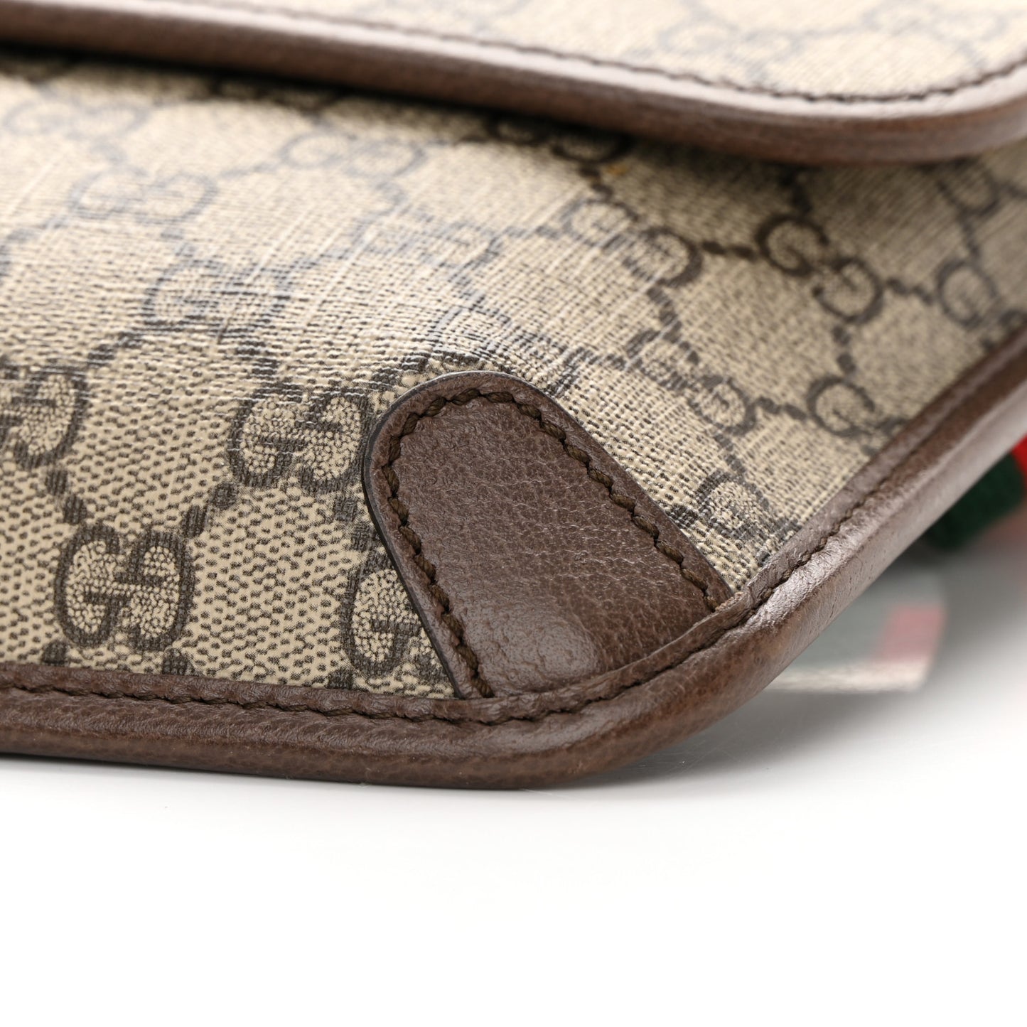 GG Supreme Monogram Neo Vintage Web Belt Bag Brown