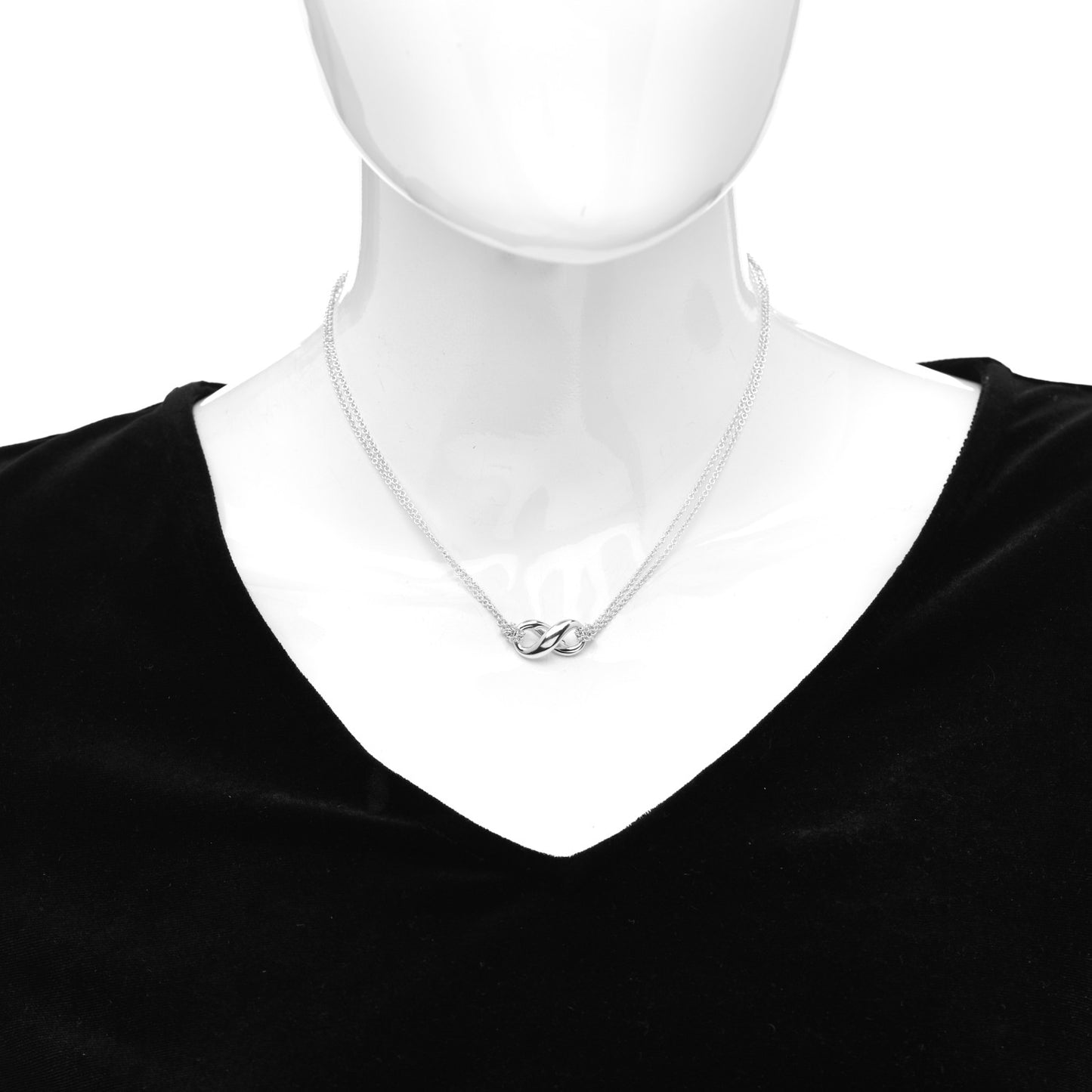 Sterling Silver Figure 8 Pendant Necklace