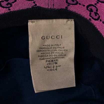 Gucci Monogram Multicolor New Sakai Calfskin Bob Malibu Bucket Hat M Parma Violet Blue 8 of 10