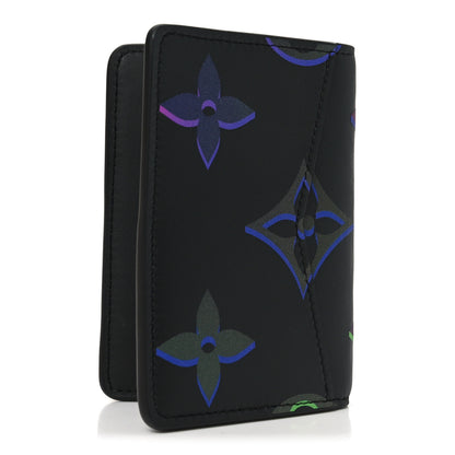 Louis Vuitton Calfskin Monogram Spotlight Comet Pocket Organizer Black Borealis 3 of 7