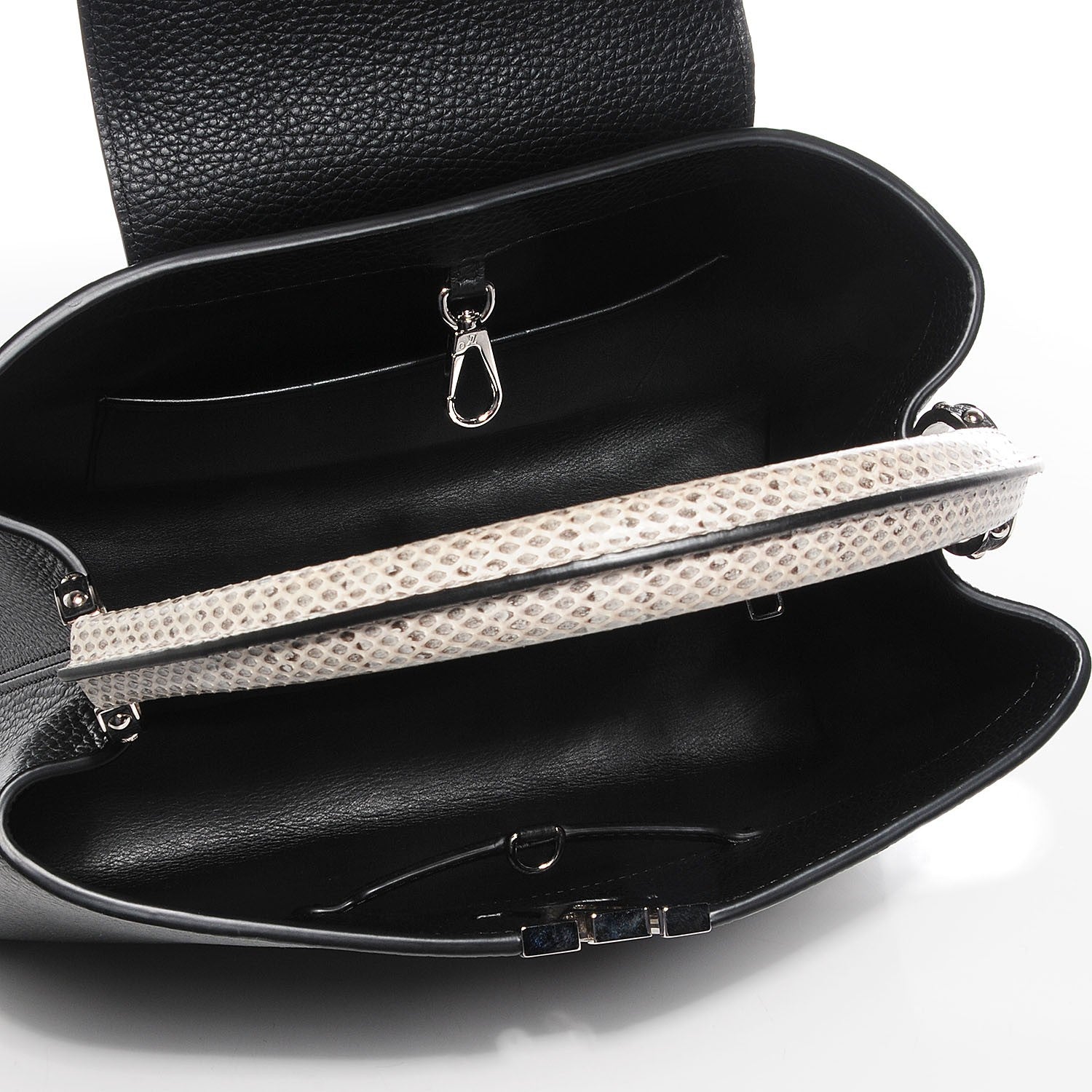 Louis Vuitton Taurillon Ayers Capucines MM Black 5 of 7