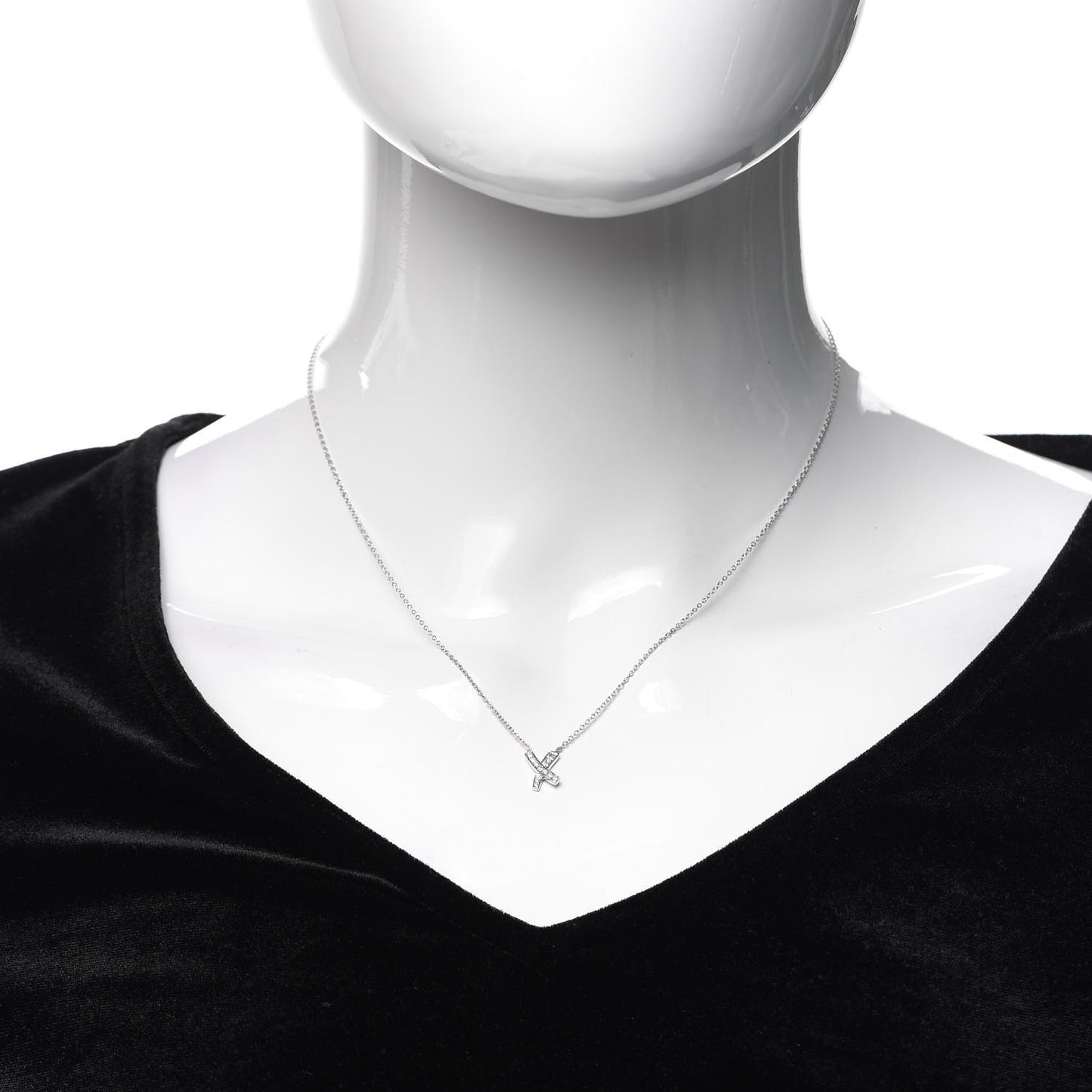 Platinum Diamond Paloma Picasso Graffiti X Pendant Necklace