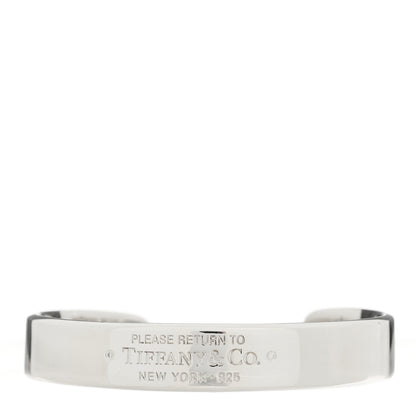 Tiffany Sterling Silver Diamond Return To Tiffany Narrow Cuff Bracelet 1 of 3