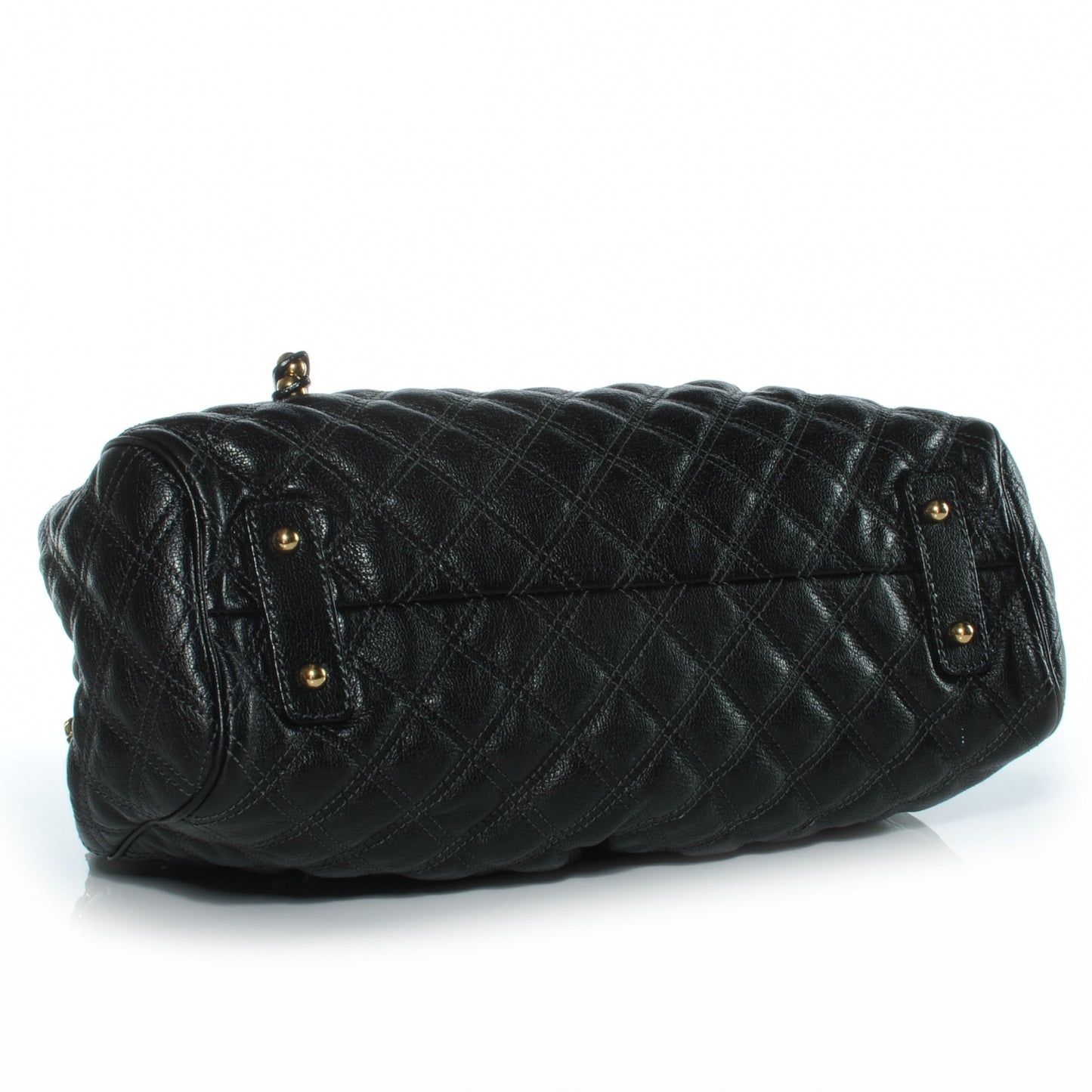 Quilted Leather Stam Black
