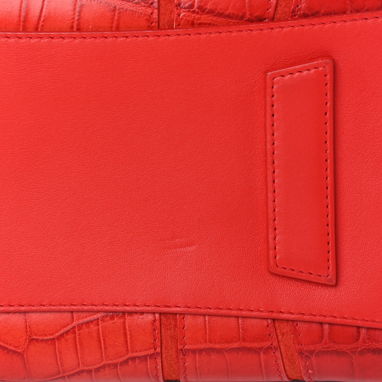 Givenchy Calfskin Crocodile Embossed Small Antigona Red 10 of 11