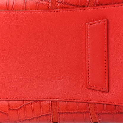 Givenchy Calfskin Crocodile Embossed Small Antigona Red 10 of 11