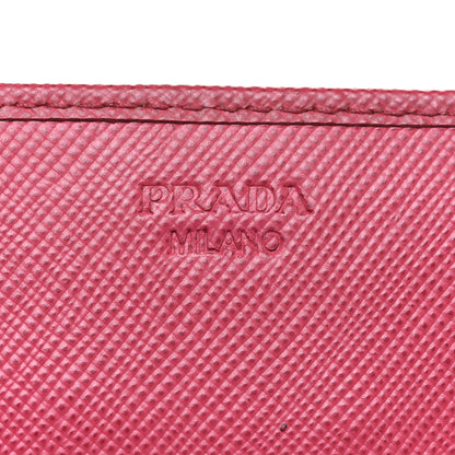 Prada Saffiano Fiocco Bow Flap Wallet Peonia 5 of 11