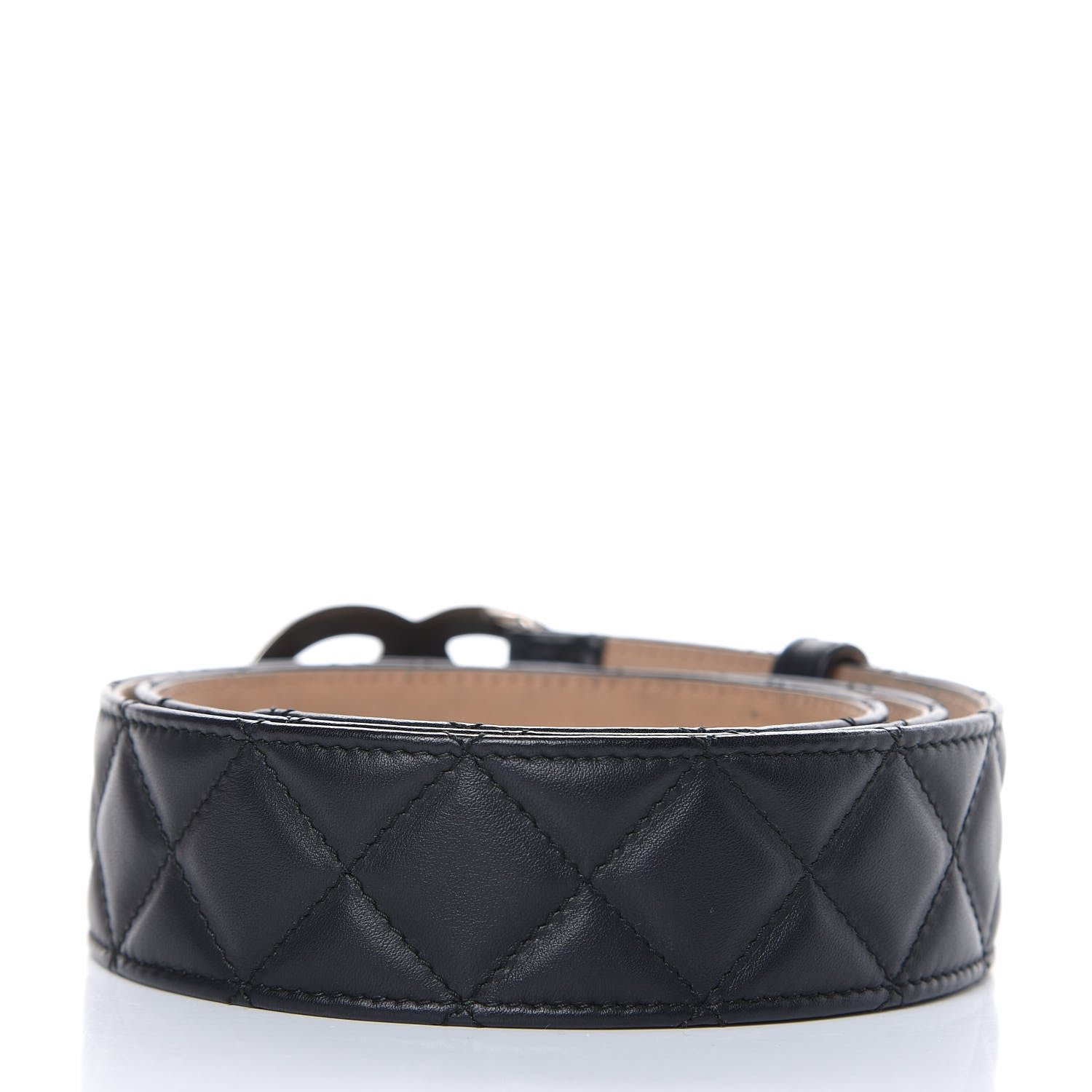 Chanel Lambskin Quilted CC Belt 90 36 Black 3 of 10