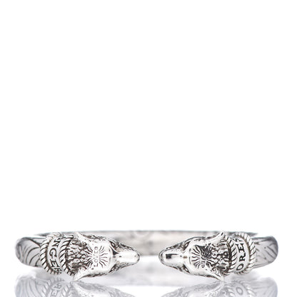Gucci Sterling Silver Anger Forest Wolf Cuff Bracelet 3 of 6