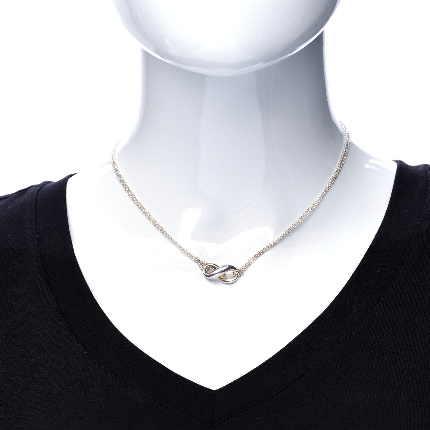 Sterling Silver Figure 8 Pendant Necklace