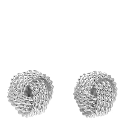 Tiffany Sterling Silver Twist Knot Earrings 1 of 5