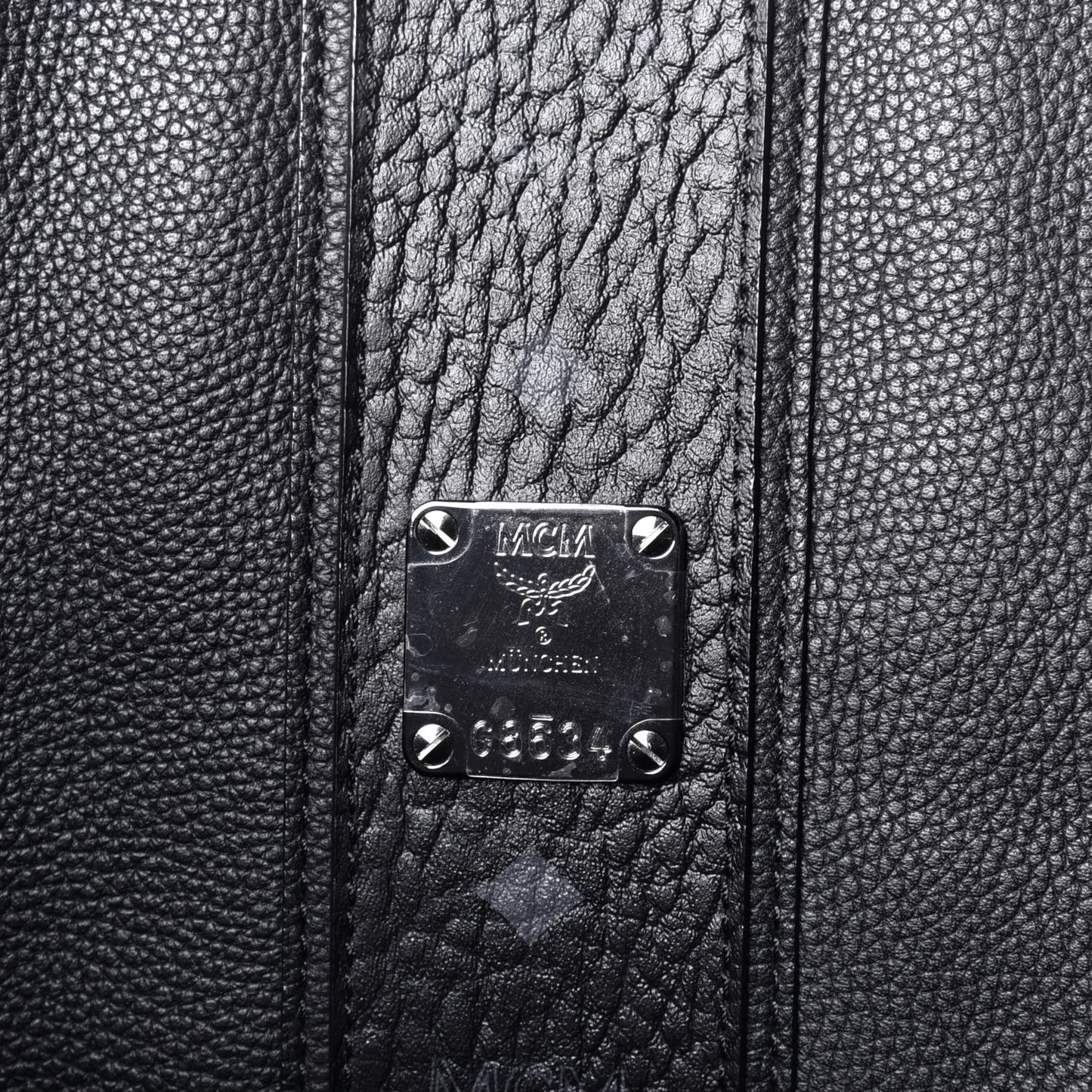 Grained Calfskin Visetos Medium Liz Reversible Shopper Tote Black