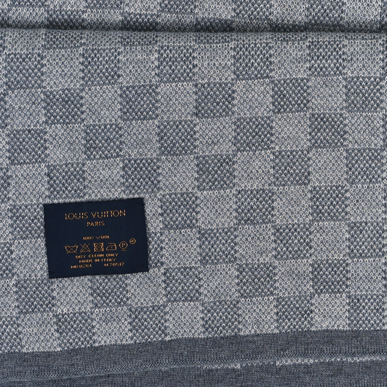 Louis Vuitton Wool Petit Damier Scarf NM Grey 1211291 – FASHIONPHILE