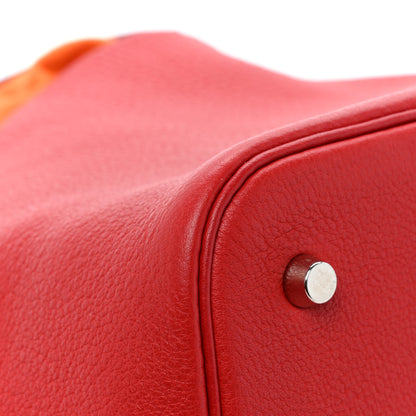 Hermes Taurillon Clemence Picotin 22 MM Rouge Vif 11 of 12