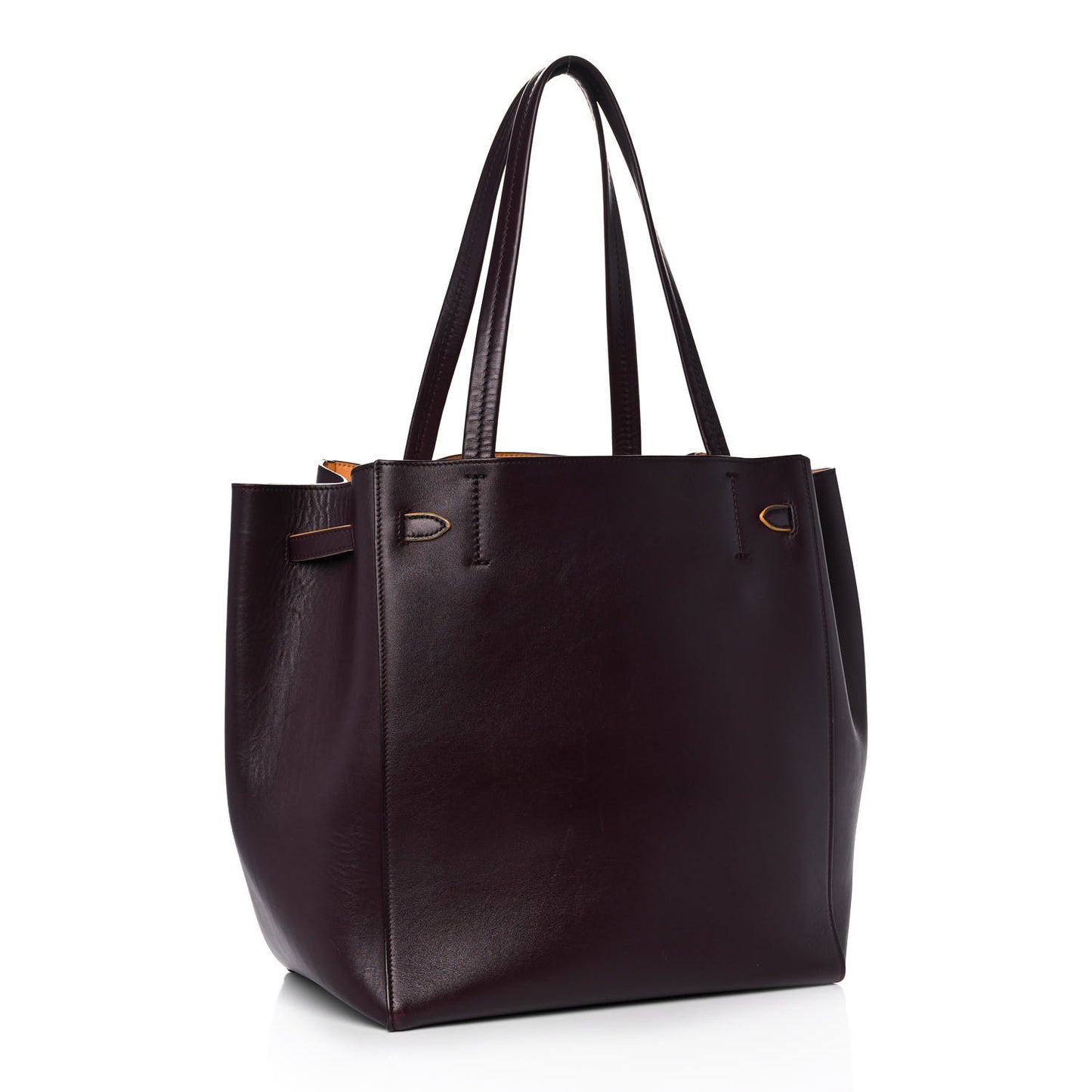 Smooth Calfskin Small Tassel Cabas Phantom Burgundy