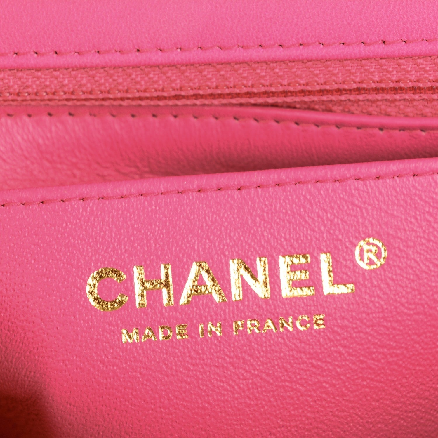 Chanel Lambskin Quilted Mini Rectangular Flap Fuchsia 6 of 7