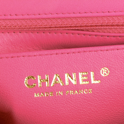Chanel Lambskin Quilted Mini Rectangular Flap Fuchsia 6 of 7