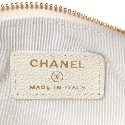 Chanel Caviar Quilted Small Cosmetic Case White 6 of 8