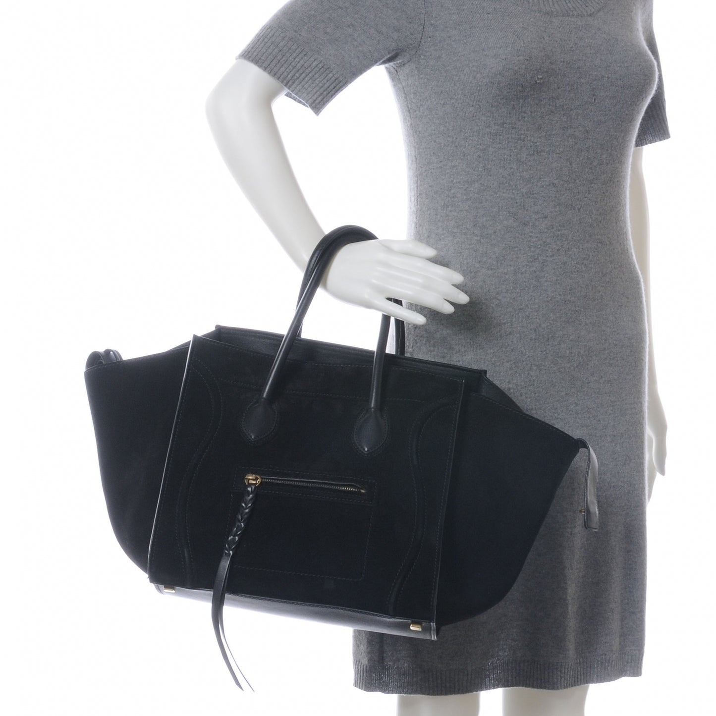 Suede Medium Phantom Luggage Black