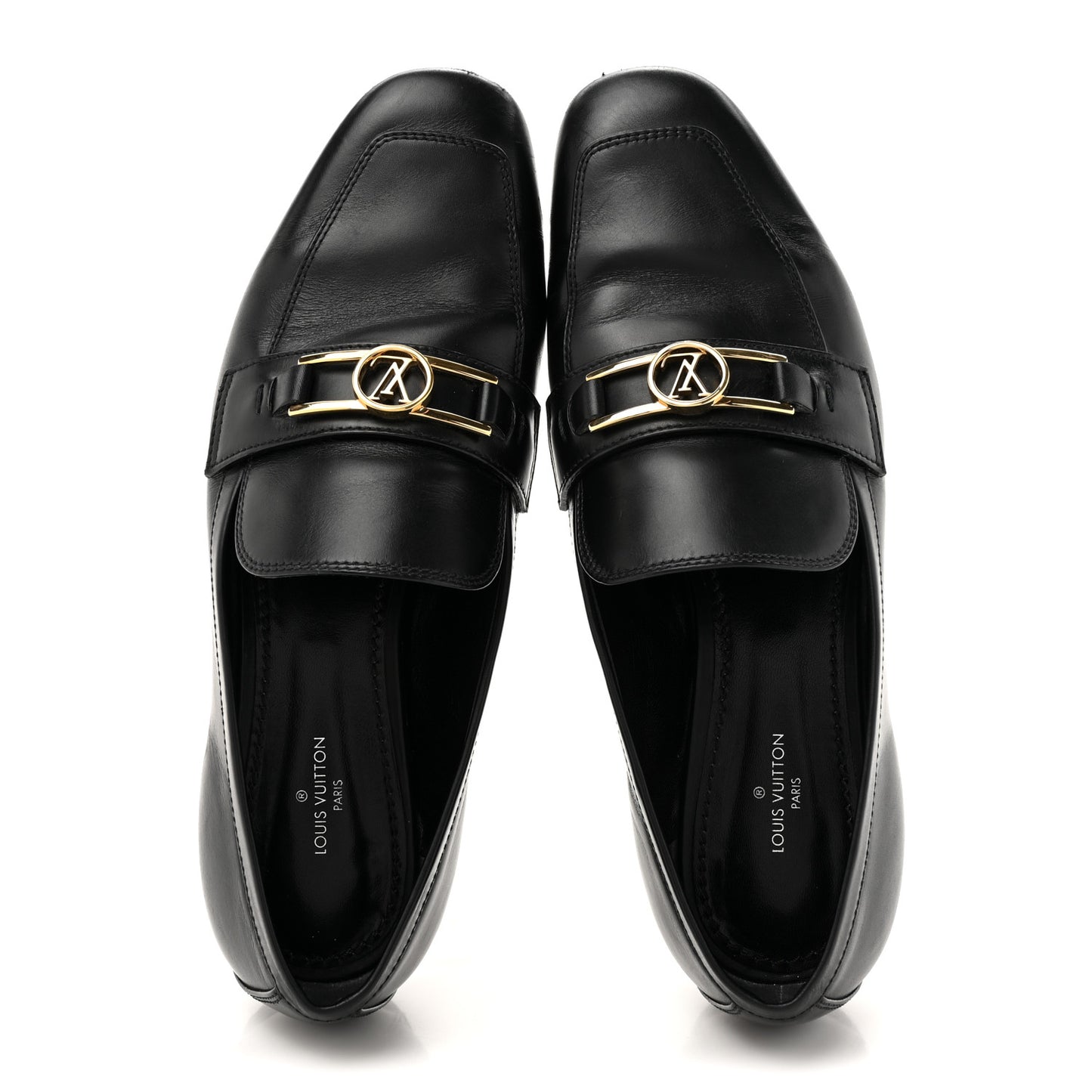 Calfskin Upper Case Flat Loafer 38 Black