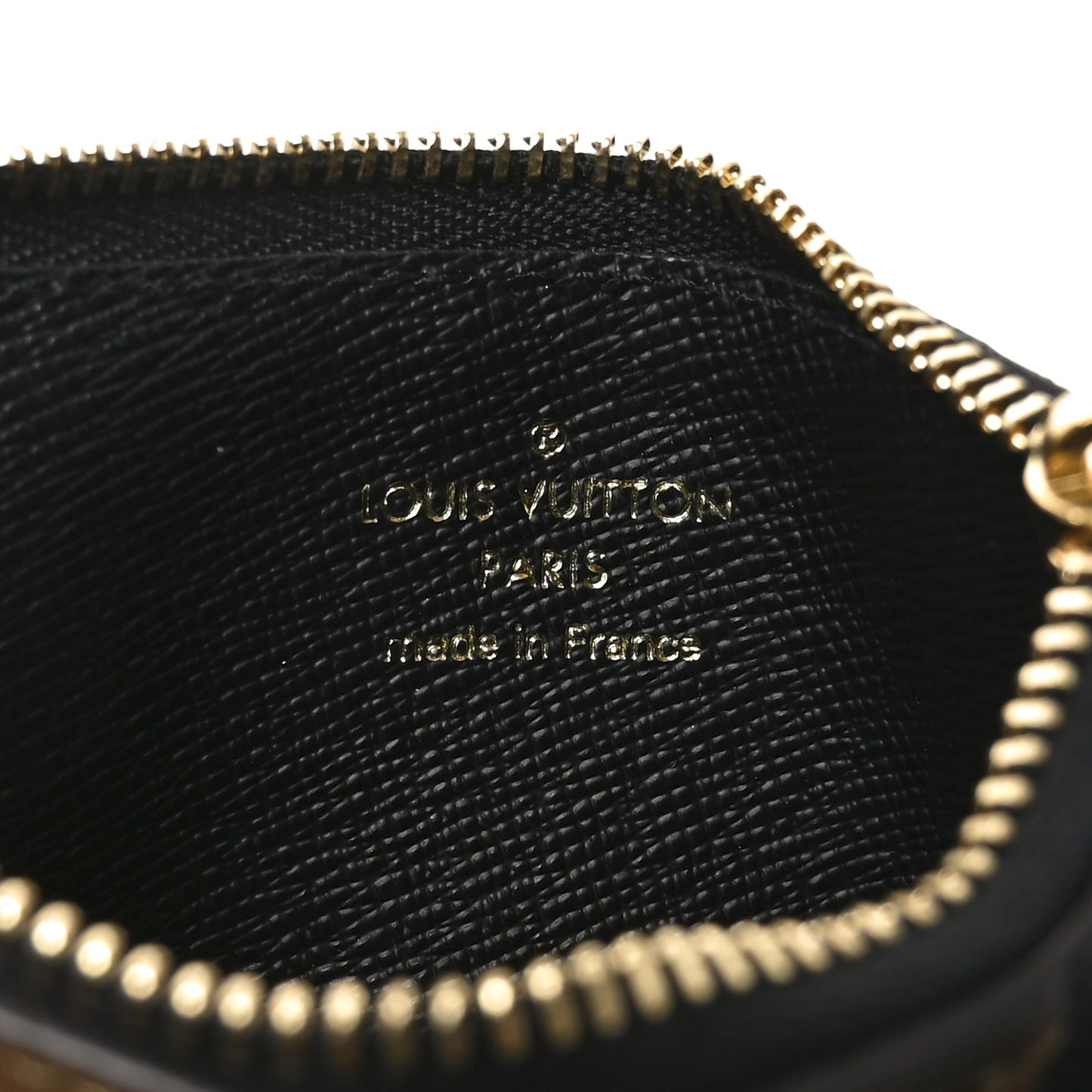 Reverse Monogram Zipped Romy Card Holder
