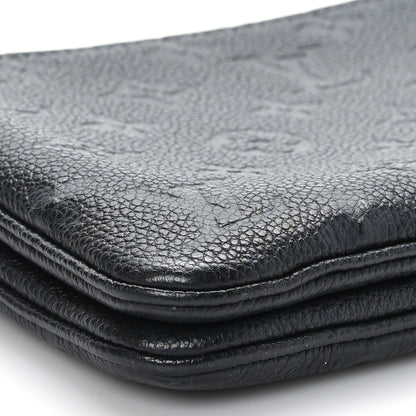 Louis Vuitton Empreinte Double Zip Pochette Black 8 of 9