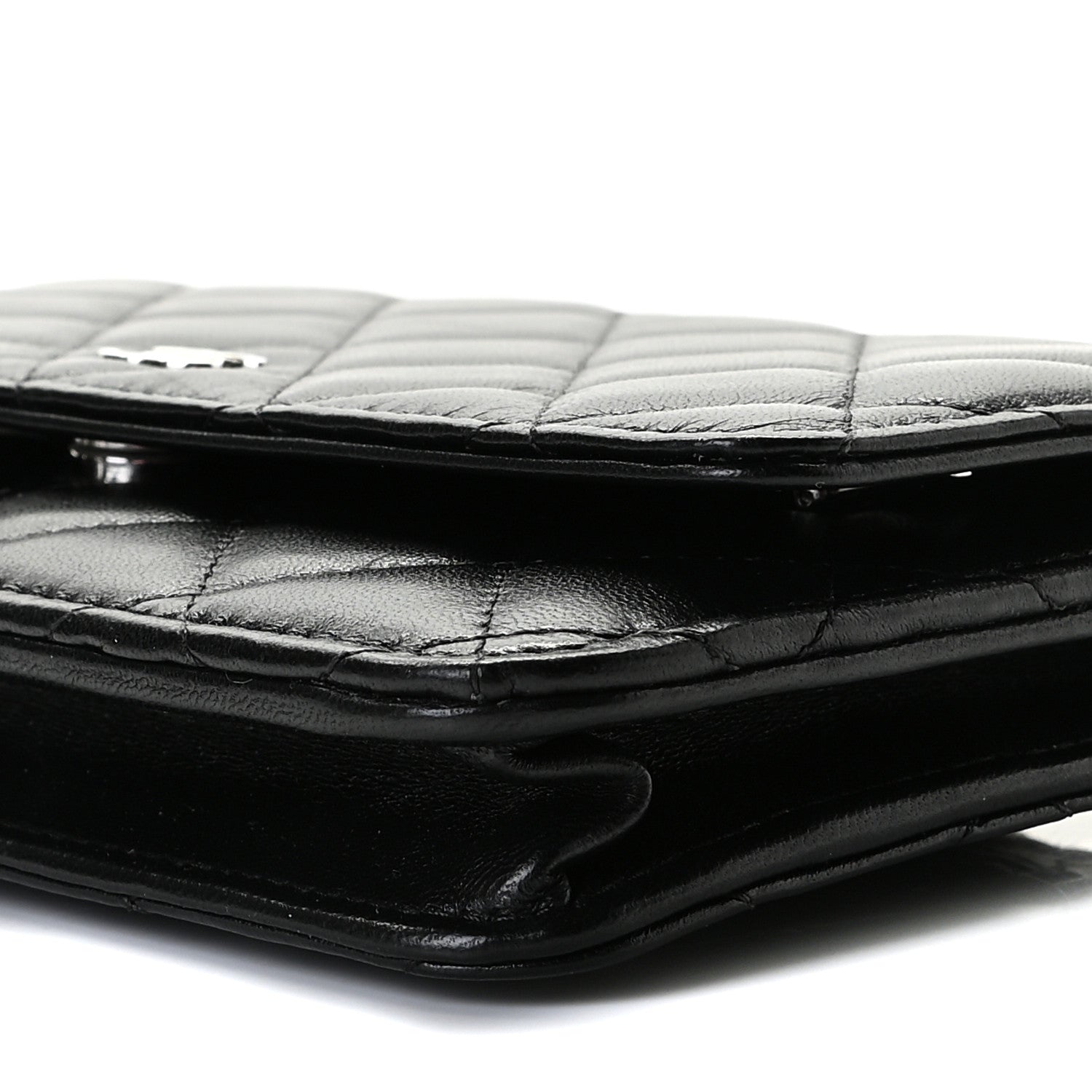 Chanel Lambskin Quilted Wallet On Chain WOC Black 8 of 8