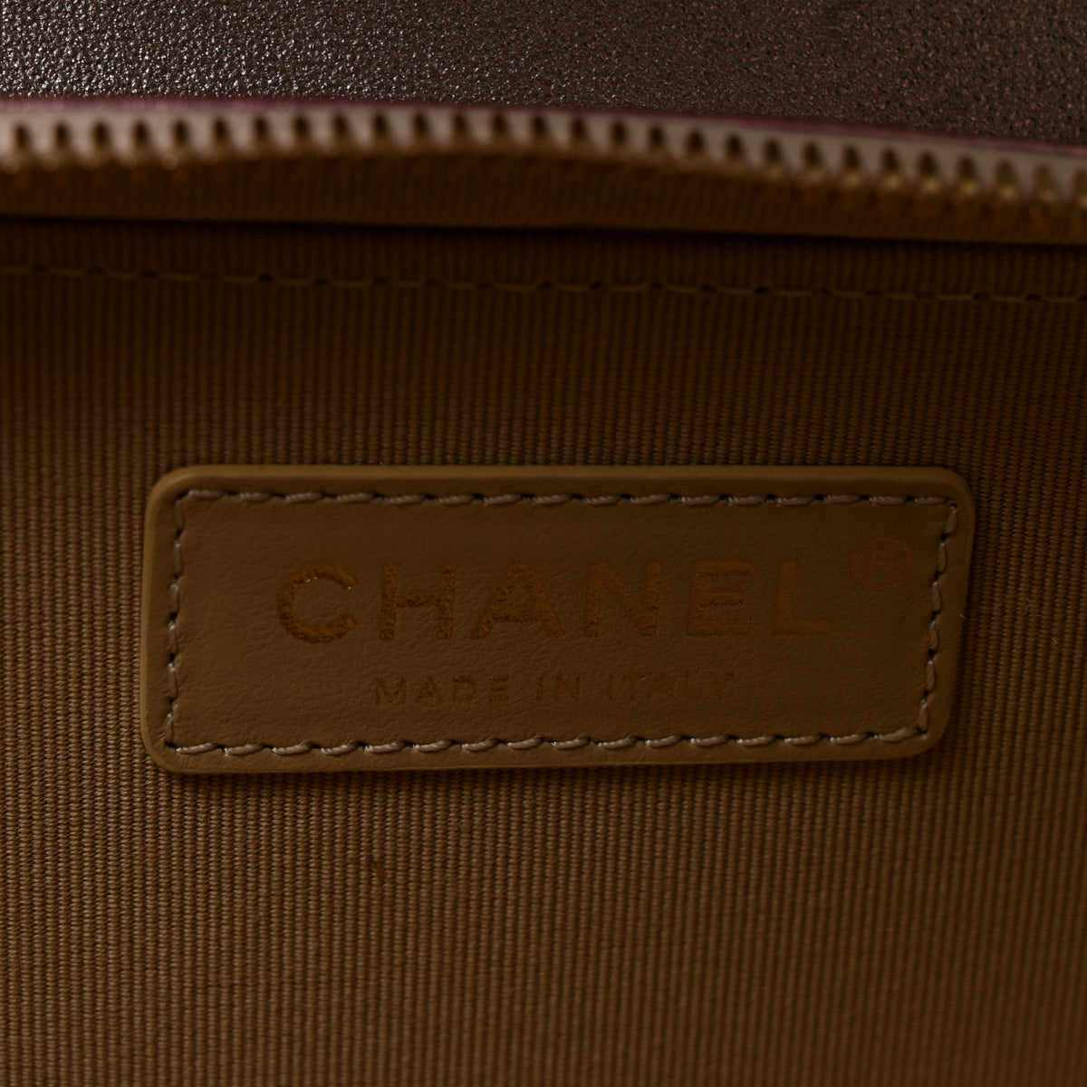 Metallic Lambskin Quilted Large Like A Wallet Flap Golden Pink