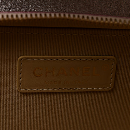 Chanel Metallic Lambskin Quilted Large Like A Wallet Flap Golden Pink 6 of 12