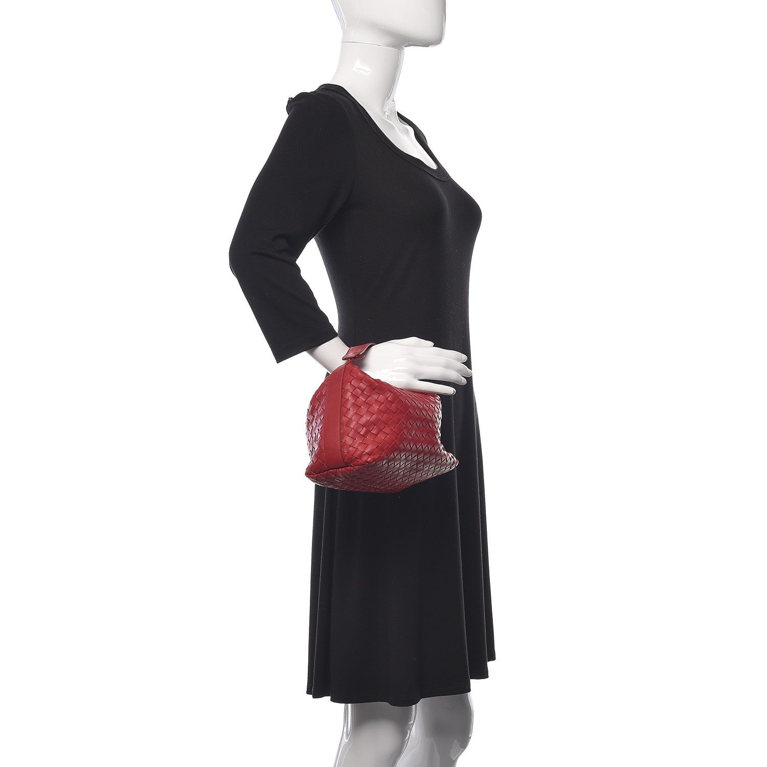 Bottega Veneta Nappa Intrecciato Large Cosmetic Case Carmino 2 of 10